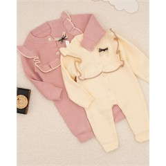 سرهمی بی جوراب بافت یقه چیندار کد 7475 دخترانه