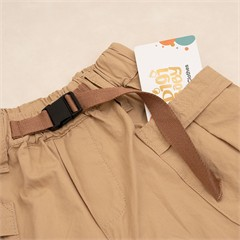 شلوارک کتان رنگ کرم کد 7258