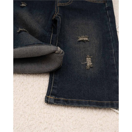 شلوار بگ استايل جين زاپ دار