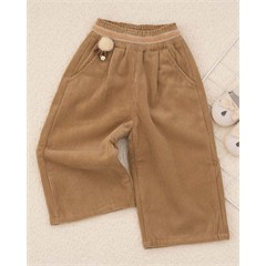 شلوار بگ استايل مخمل کبريتي شتري خرگوش