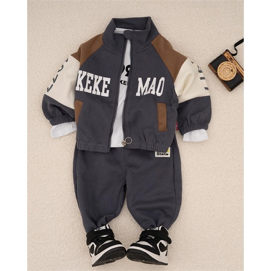 ست سه تکه سويشرت، شلوار و بلوز طرح KEKE MAO