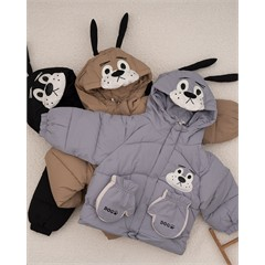 ست کاپشن و دستکش طرح هاپو کد 7350 پسرانه و دخترانه