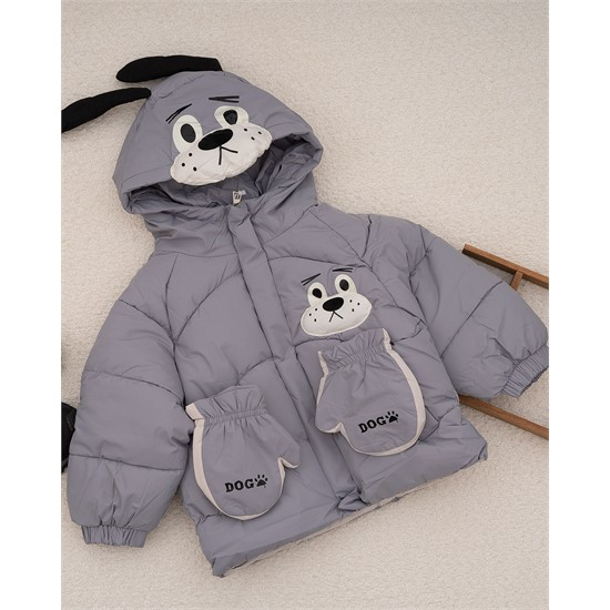 ست کاپشن و دستکش طرح هاپو