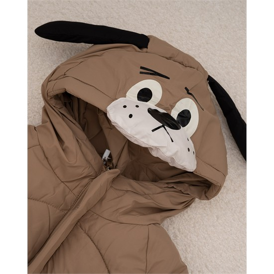 ست کاپشن و دستکش طرح هاپو