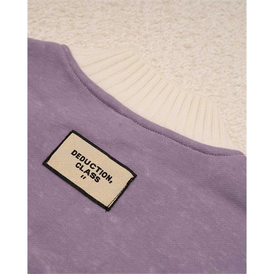 دورس داخل کرک بنفش یقه شیری کد 7461