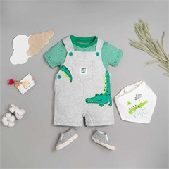 ست دو تکه بلوز پیشبندی کد 2009