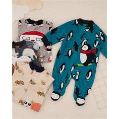 سرهمی جورابدار فوتر طرح کارتونی کد 7501 پسرانه