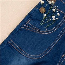 شلوار پیشبندی جین آبی ساده کد 2313