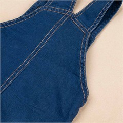 شلوار پیشبندی جین آبی ساده کد 2313