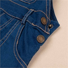 شلوار پیشبندی جین آبی ساده کد 2313