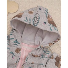 ست سه تکه کد 7510 سویشرت، شلوار و بادی طرح جنگل