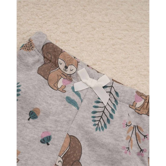 ست سه تکه کد 7510 سویشرت، شلوار و بادی طرح جنگل