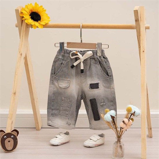 شلوارک جين طرح گراديانت