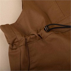 شلوارک پیشبندی کتان قهوه ای کد 2989