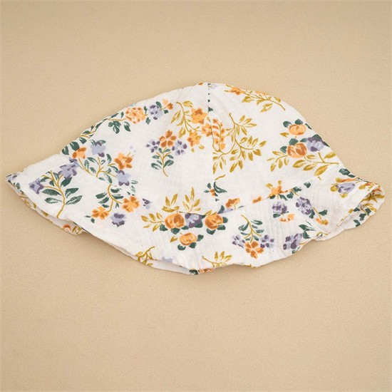 ست شلوارک پیشبندی(بیلر) و کلاه طرح گل گلی کد 7321