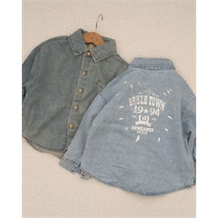 شومیز جین طرح نوشته کد 7470 پسرانه