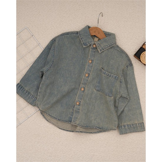 شومیز جین طرح نوشته کد 7470