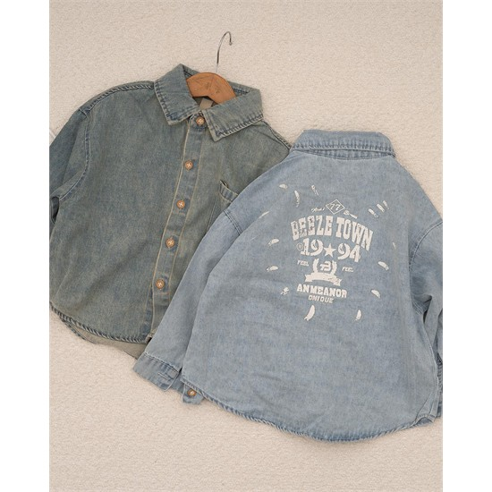 شومیز جین طرح نوشته کد 7470