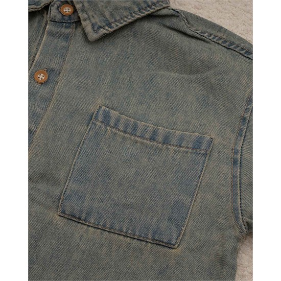 شومیز جین طرح نوشته کد 7470