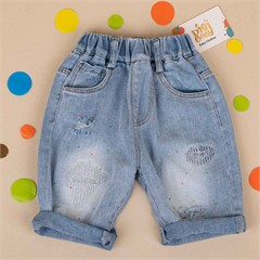 شلوارک جین طرح خال خال کد 3571