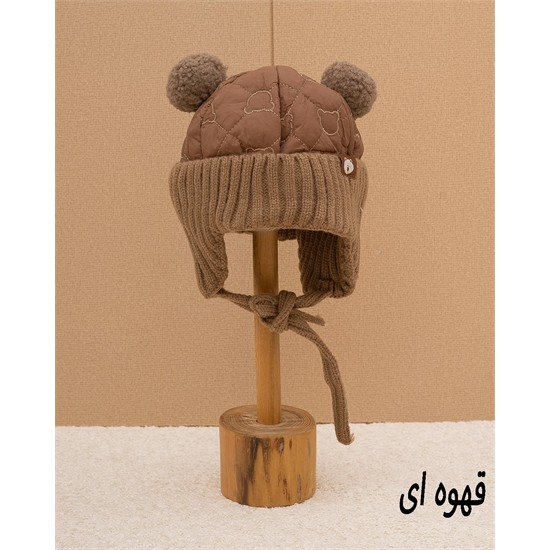 کلاه بافت پوم دار تدی