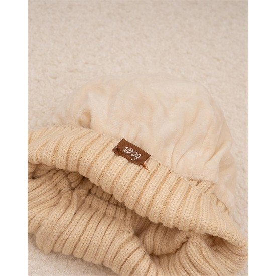 کلاه بافت پوم دار تدی