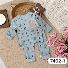 ست بلوز و شلوار نخی طرح COOL کد 7402 پسرانه و دخترانه