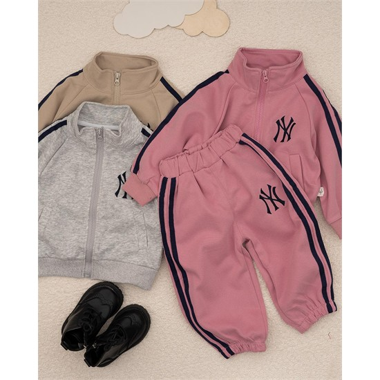 ست سویشرت و شلوار خط دار کد 7478