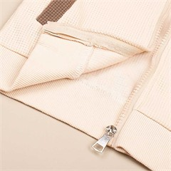 ست سه تکه کد 3917 سویشرت+ شلوار + بادی بگ کرم طرح تدی