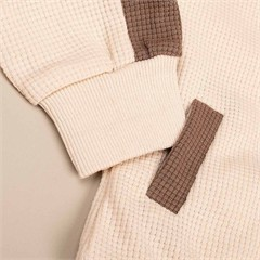 ست سه تکه کد 3917 سویشرت+ شلوار + بادی بگ کرم طرح تدی