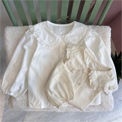 شومیز یقه دانتل دار دخترانه