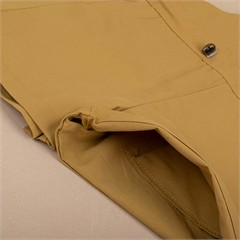 شلوارک پیشبندی کتان خردلی کد 2988