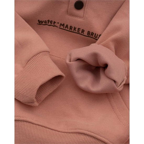 هودی صورتی دو دکمه کد 7462