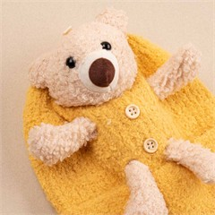 کلاه تک بافت طرح عروسک تدی کد 3008