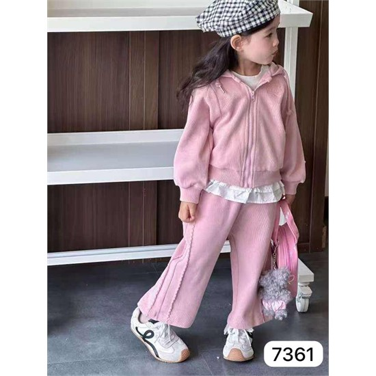 ست سویشرت و شلوار کبریتی ساده کد 7361