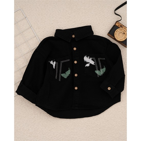 پیراهن جین طرح رد قلمو کد 7469