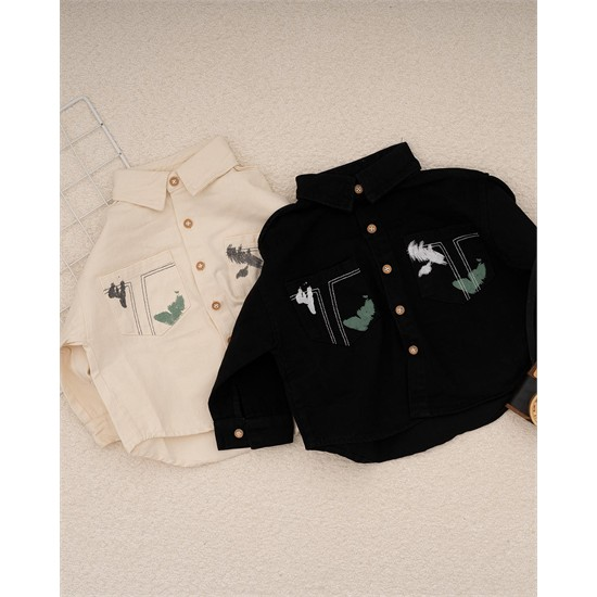 پیراهن جین طرح رد قلمو کد 7469