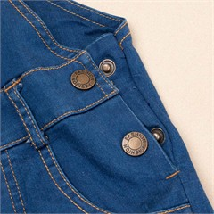 شلوار پیشبندی جین آبی تیره کد 2308