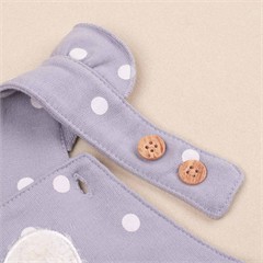 ست سه تکه کد 2301 شلوار پیشبندی+بادی+تل سر