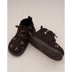 نیم بوت داخل خز طرح سه نقطه کد 5702