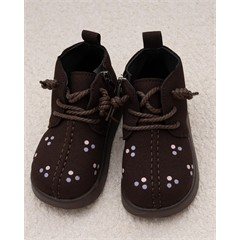 نیم بوت داخل خز طرح سه نقطه کد 5702