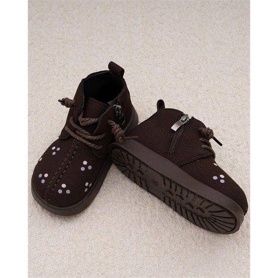 نیم بوت داخل خز طرح سه نقطه کد 5702