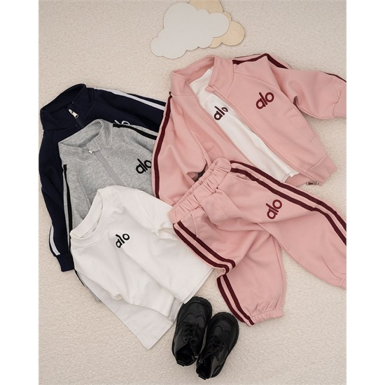 ست سه تکه کد 7479 سویشرت، شلوار و بلوز طرح alo 