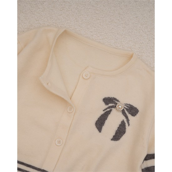 ست کت و دامن بافت طرح پاپيون