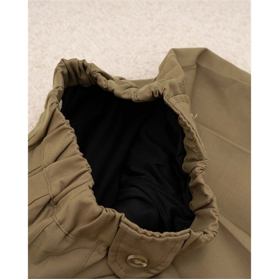 دامن کتان پليسه نسکافه اي