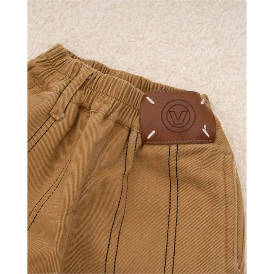 شلوار مام استايل جين لاينردار شتري