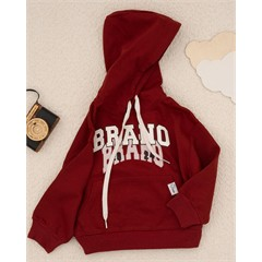 هودی زرشکی طرح BRANO کد 7455 پسرانه و دخترانه