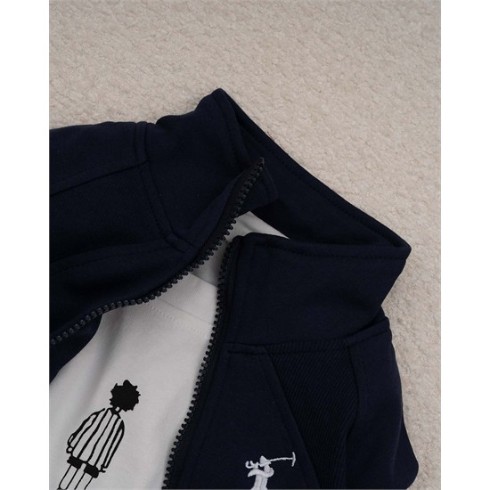 ست سه تکه کد 7480 سویشرت، شلوار و بلوز طرح Polo 