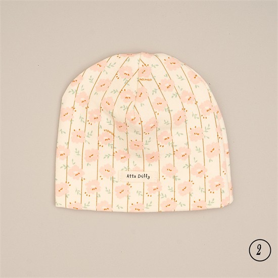 کلاه نخی دولایه گل گلی کد 4838