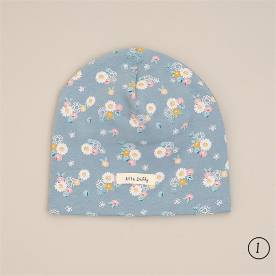 کلاه نخی دولایه گل گلی کد 4838